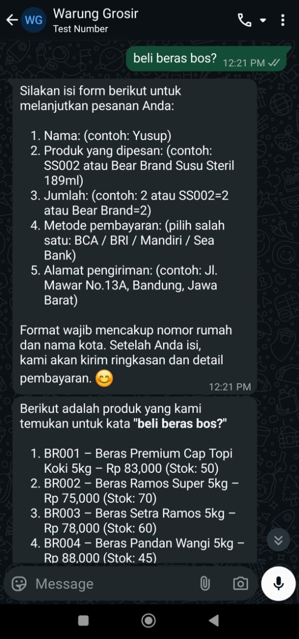 WhatsApp Bot Sales Automation